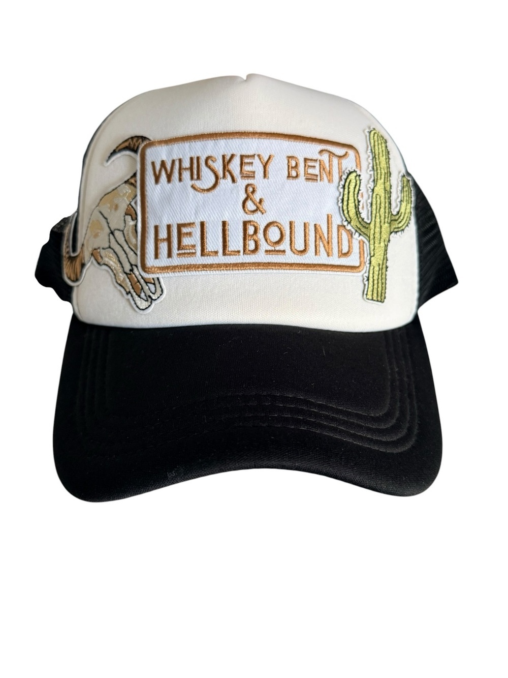 Whiskey Bent & Hellbound Boutique Western Trucker Hat Cowgirl Snapback - Picture 2 of 7